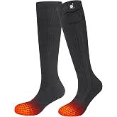 SAVIOR HEAT Heated Socks for Men Women, Rechargeable Ski Socks | 150&deg;F fast heating, 7.4V 2200mAh rechargeable batteries, carbon fiber toe warmth for skiing, hunting, fishing