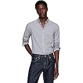 Tommy Hilfiger Mens Long Sleeve Poplin Shirts in Slim Fit, Men's Button Down Shirts, Also Available in Big and Tall