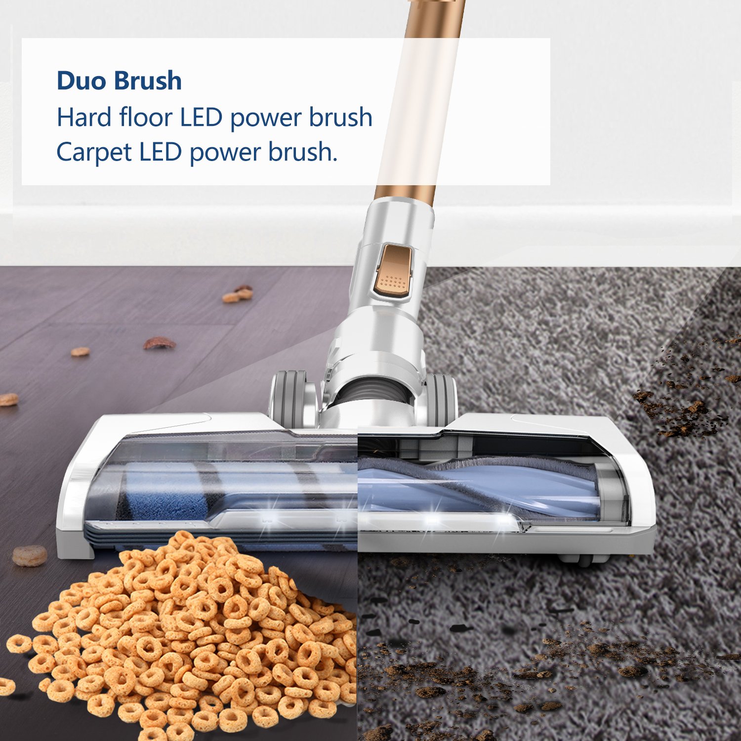 Vacuums & Floor Care 350W Digital Motor Lightweight Vacuum LED Power