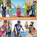 M MUNCASO Dog Carrier Backpack Small Pet Travel Bag Blue S Breathable Head-Out view 8