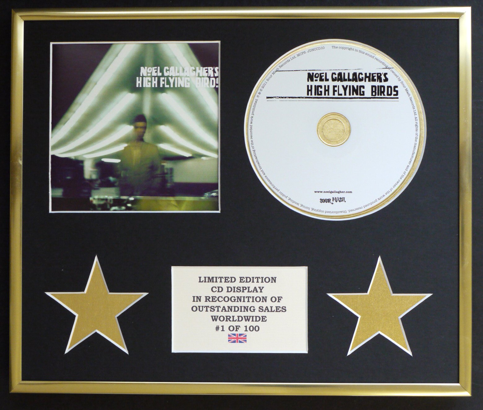 NOEL GALLAGHER/CD DISPLAY/LIMITED EDITION/COA/HIGH FLYING BIRDS