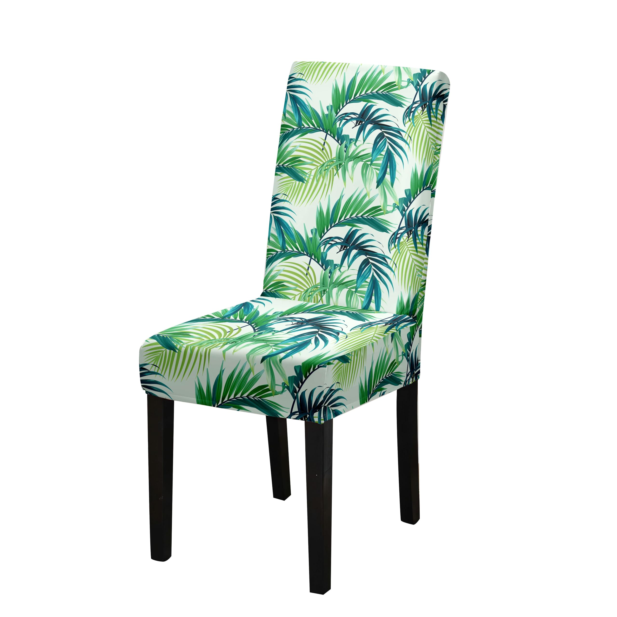 HZDHCLH Chair Covers Set of 4/6 Stretch Modern Chair Slipcovers for Dining Room Kitchen Wedding Party Washable Chair Protector(Bamboo leaves,4pcs) — image 1