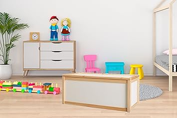 Valdern Buche Holz – 0102273 – Kinder Spielzeug Aufbewahrung – Ideal für Personalisierte Spielzeug Boxen