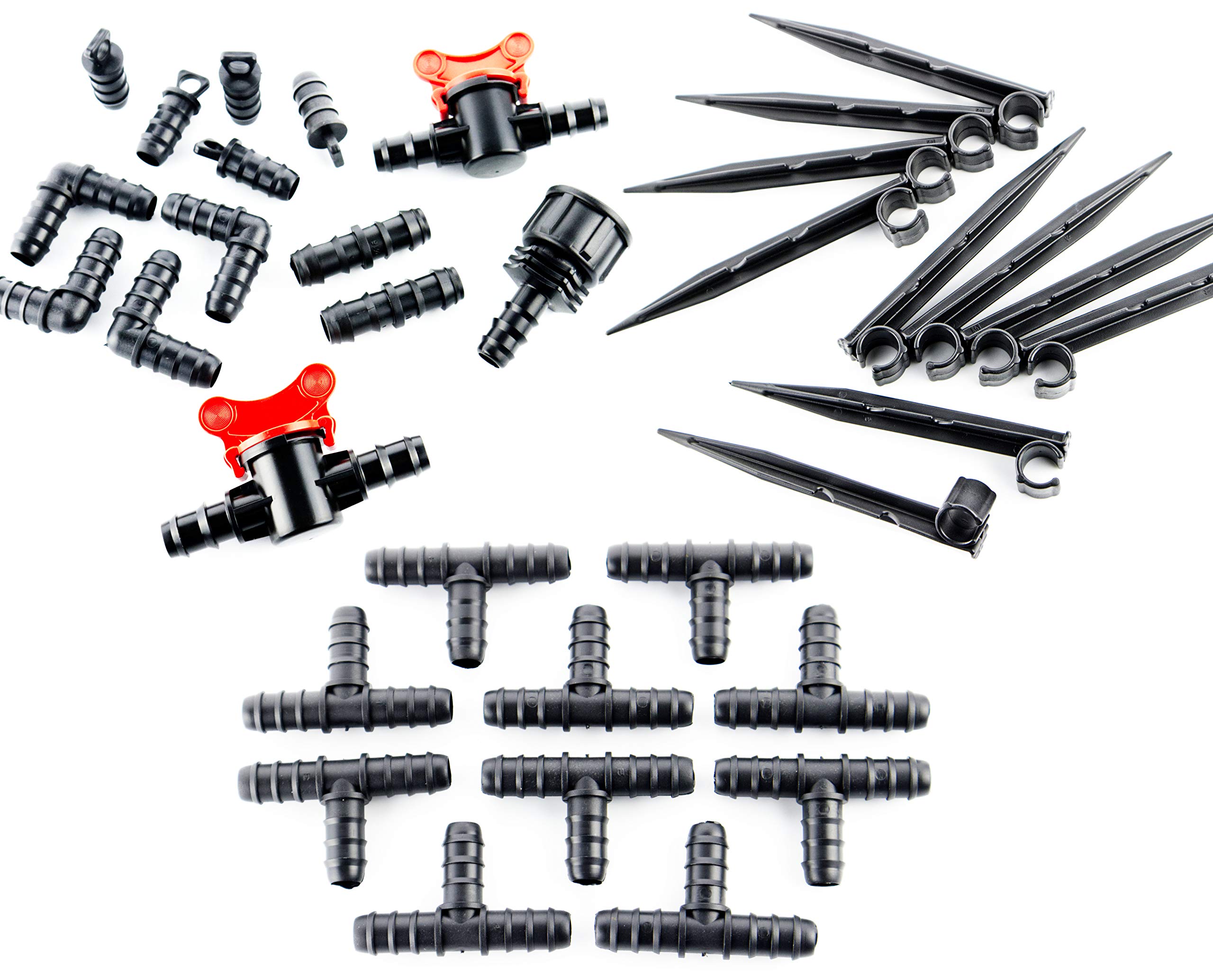 Aqua Control KITG001 Basic Pack of 16 mm Accessories for All Types of Drip Irrigation, Black