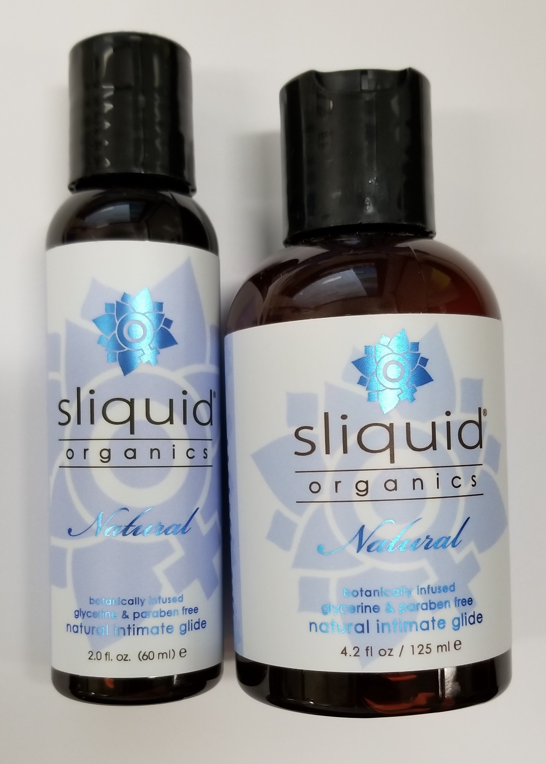 Set Sliquid Organics Natural Water Based Botanically Infused Lubricant 4.2 FL Plus 2 FL Travel Size