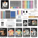 Shuttle Art 124 Pack Sketching Pencils Set with Pads Case Art Kit view 2