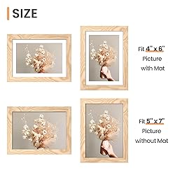 upsimples 5x7 Picture Frame, Display Pictures 4x6