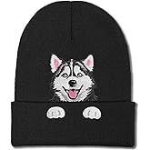 Dog Gifts Beanie hat Embroidered Dogs Winter Knitted Beanies Hats Dog Lover Gifts Skull Caps for Women Men