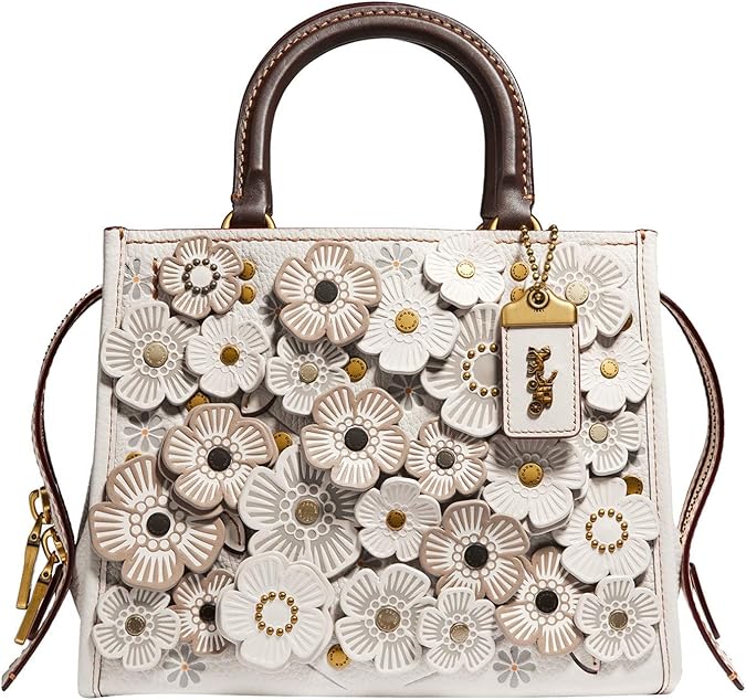 COACH Tea Rose Applique Rogue Bag 25 Chalk One Size Handbags