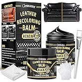Leather Recoloring Balm, Color Restorer Conditioner, Leather Repair Kit for Furniture, Car Seats, Shoes, Dye Repairs Faded and Scratched, Cleans and Nourishes