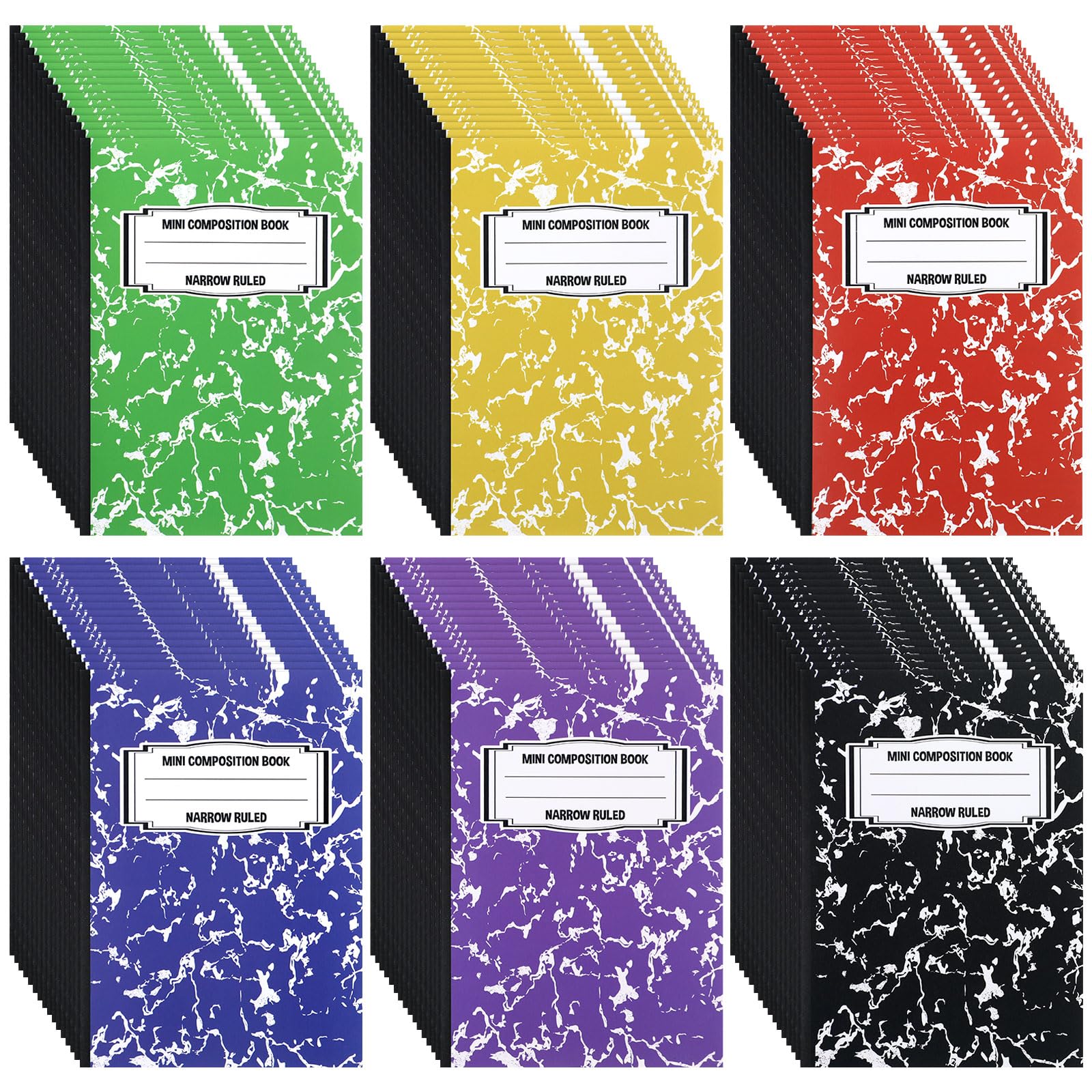 Photo 1 of Eersida 96 Pieces Mini Composition Notebook Composition Books Small Marble Note Books Cute Journal Pocket Tiny Sized Notebooks for Back to School Office Gifts, 3.4 x 4.7 Inches