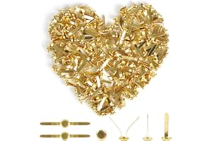 LOMIMOS 200Pcs Mini Paper Fastener Brad,Split Pin for Art Crafting School Project Decorative Scrapbooking DIY,0.79x0.3in