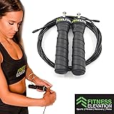 Skipping Rope for Beginners to Professionals | Jump Rope with 2 Adjustable High Speed Cables | Anti-Slip Ergonomic Handles | Pro Sport Ball Bearing Technology | Crossfit, Boxing, HIIT, MMA, GYM | Travel, Office or Home Workout