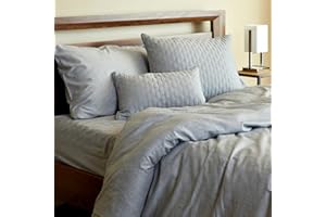 BedVoyage Queen Size Duvet Cover - Cozy Soft Melange Viscose derived from Bamboo and Cotton - Cooling All Season Queen Comforter Cover - Silver