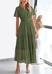 PRETTYGARDEN Womens 2025 Summer Maxi Dress Short