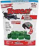 Tomcat Mouse Killer I (Kid and Dog Resistant Refillable Mouse Bait Station, Bag with 16 Bait Blocks)
