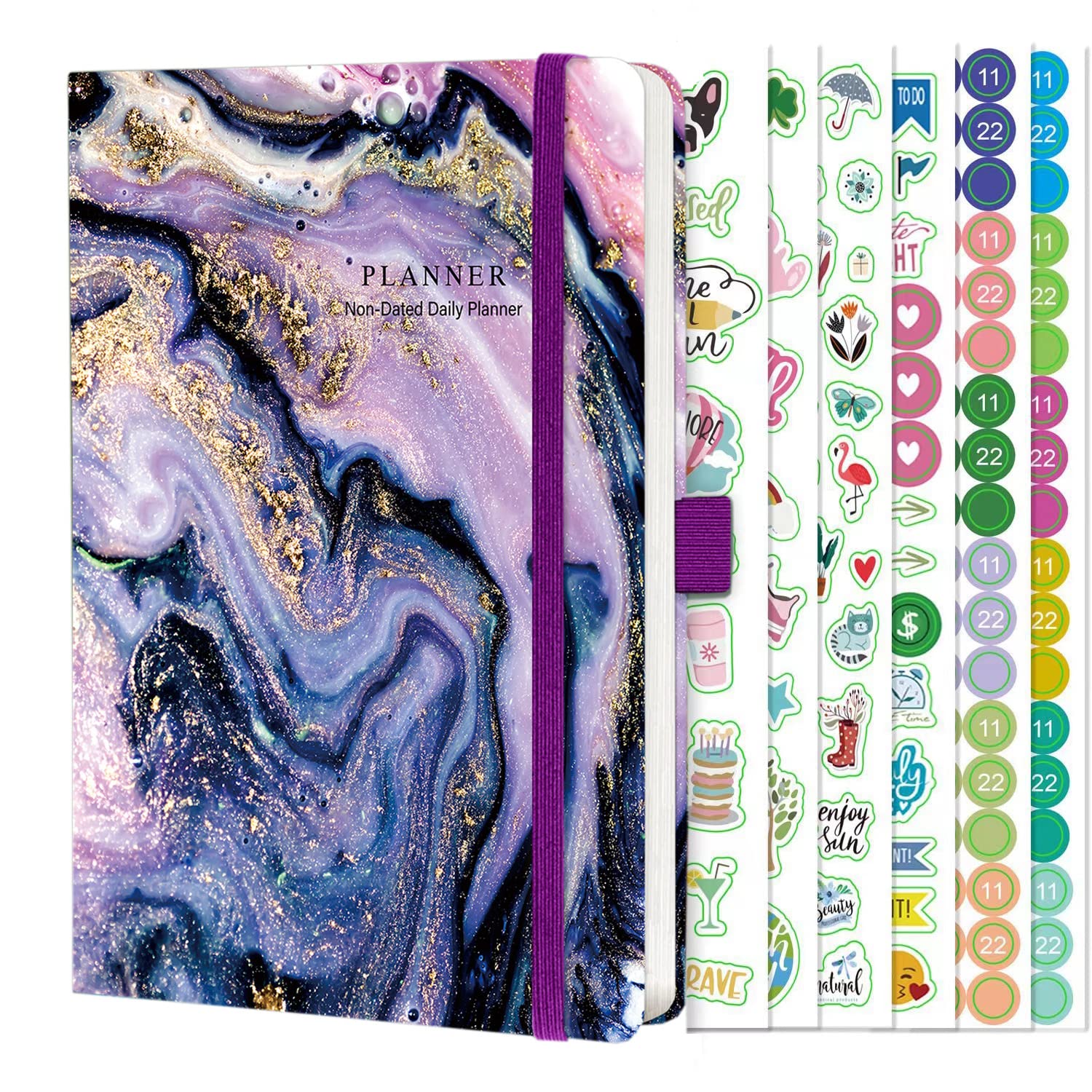 NectaRoy Non-Dated Daily Planner, Weekly&Monthly Diary Journal to Increase Productivity, Time Management and Hit Your Goals, 6 Months, 8.3''x 6.1''