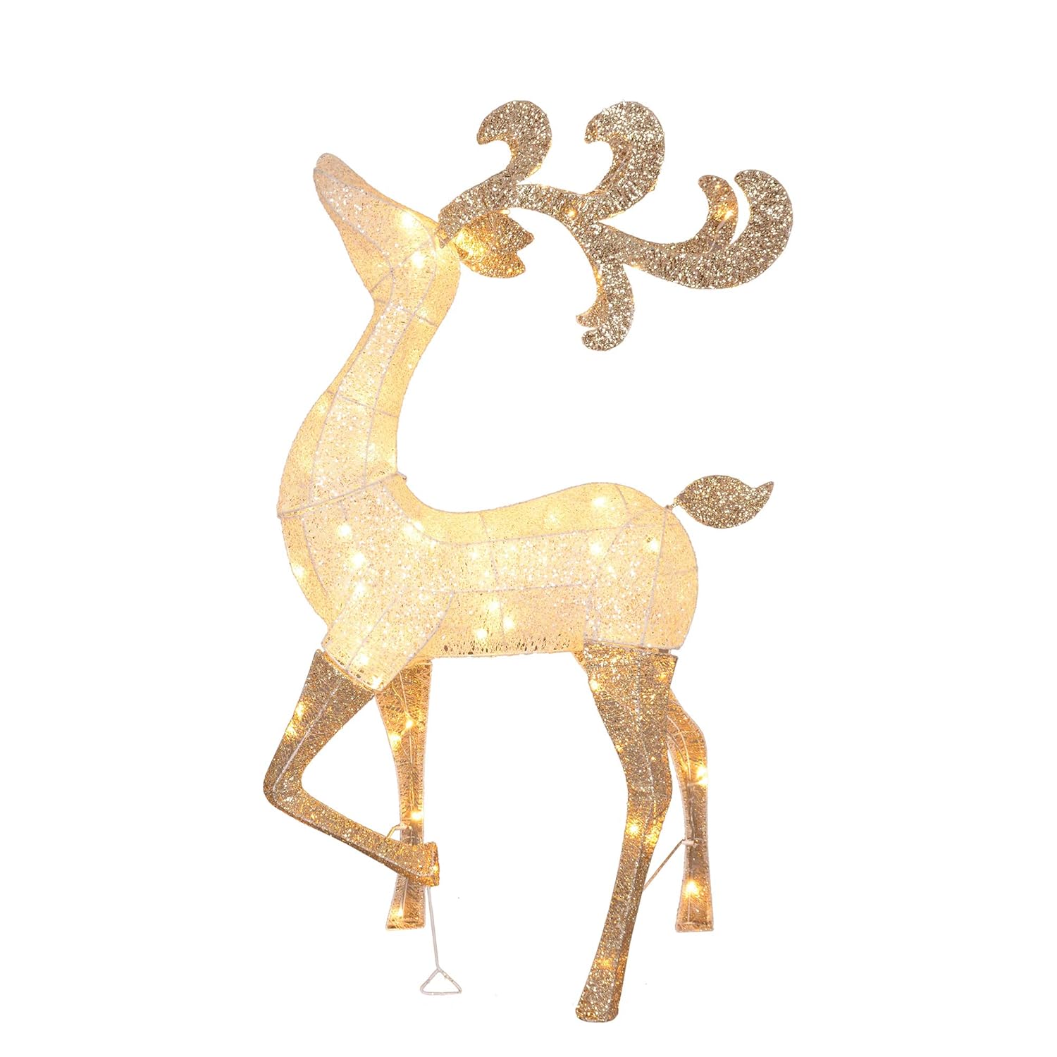 Amazon Com Northlight 52 White Led Lighted Silver And Gold