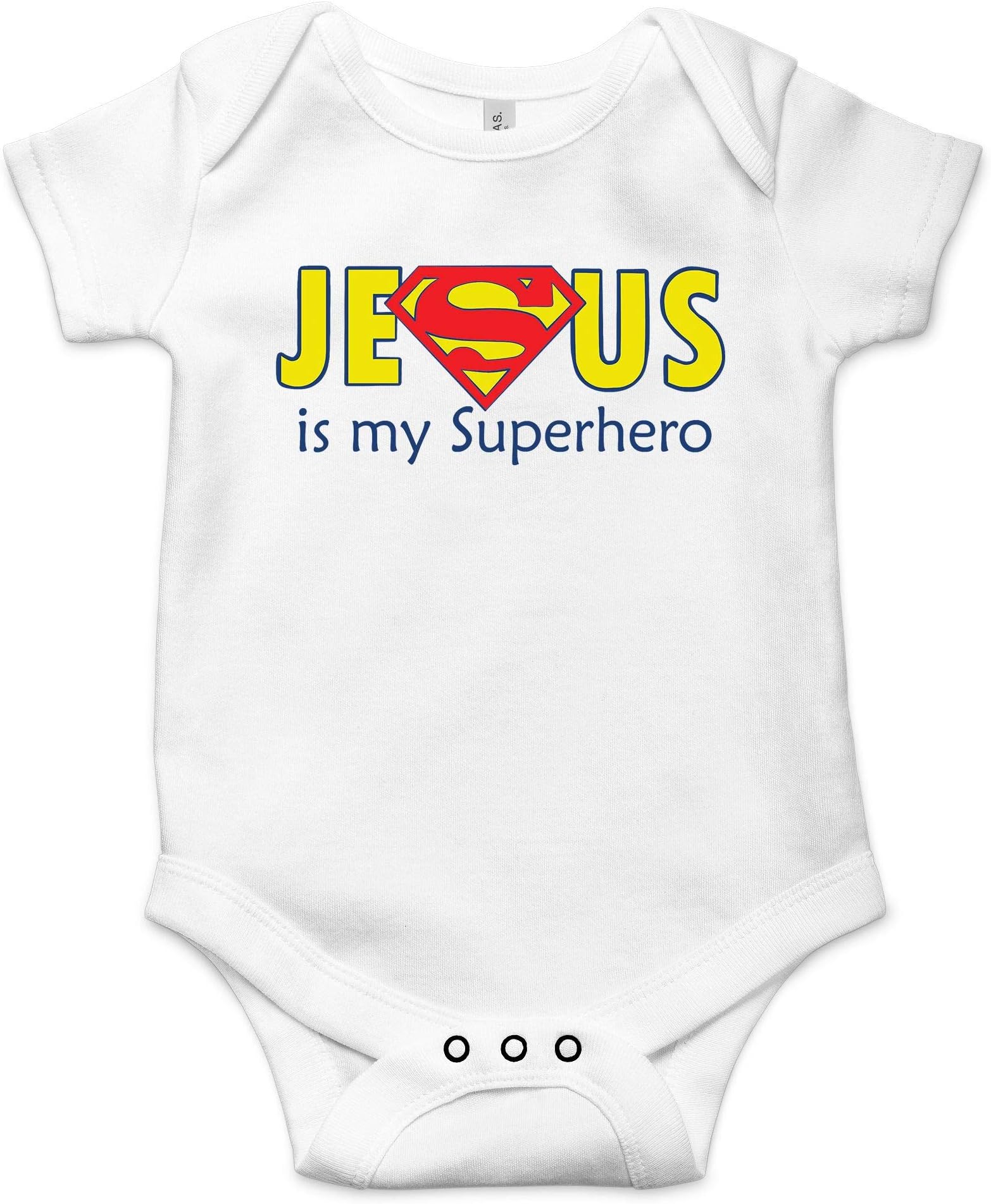 TripleBDesigns Jesus is My Superhero Best Shower Gift Cute Fun Message Infant Onesie Baby Bodysuit