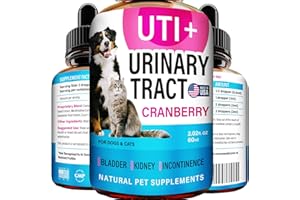 FURFINDS Cat & Dog UTI Treatment - UTI Medicine & Urinary Tract Infection Treatment for Pets - Kidney Support - Bladder Control for Dogs Incontinence - Cat UTI Remedy - Cranberry Supplement - US Made - 2fl.oz