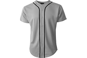 Ma Croix Made in USA Mens Premium Button Down Baseball Jersey Team Uniform Hip Hop Urban Tee Shirt