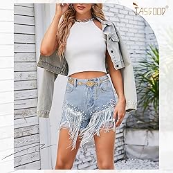 JASGOOD Western Metal Concho Belt for Women Cowgirl