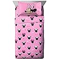 Jay Franco Disney Minnie Mouse Hearts N Love Twin Sheet Set - 3 Piece Set Super Soft and Cozy Kid’s Bedding - Fade Resistant Microfiber Sheets (Official Disney Product)