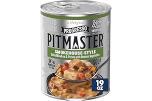 Progresso Pitmaster Smokehouse Style, Grilled Chicken and Potato with Roasted Vegetables, Gluten Free, Canned Soup, 19 oz