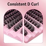 GGOKOK Wispy DIY Lash Extension Clusters 8-16mm D Curl Fluffy Individual Lashes view 4
