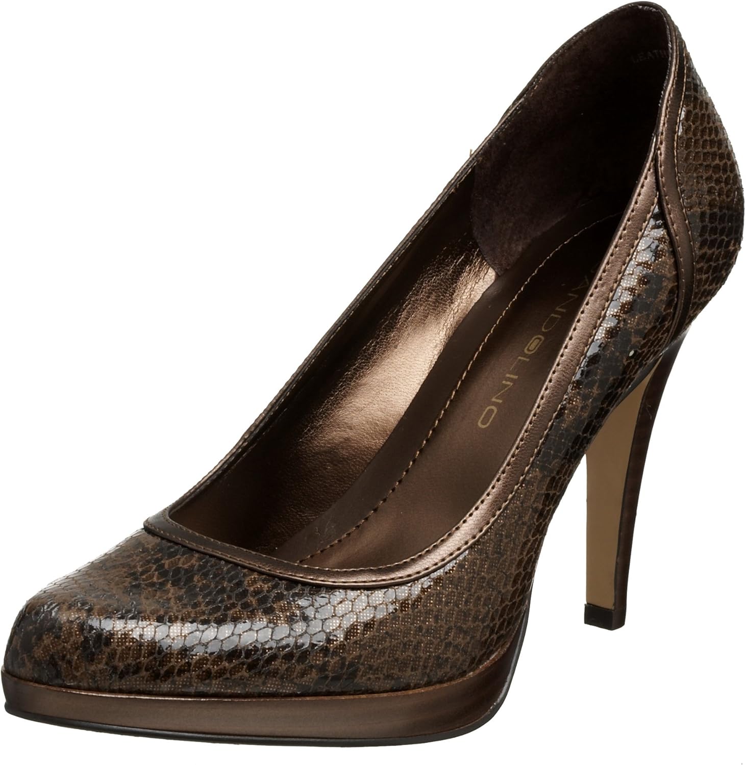 Amazon Com Bandolino Women S Serece Platform Pump Bronze Multi 5 M Pumps