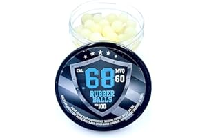 SSR 100 x Blue Night Vision Fluorescent Silicon Rubber Balls Paintballs Glowing in The Dark in 68 Cal. Projectiles Ammo for T