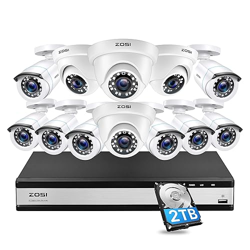 ZOSI 16 Channel Security Camera System 1080p, 16 Channel
