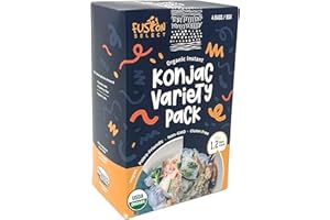 Fusion Select Organic Konjac Noodles - Shirataki Rice, Angel Hair, Spaghetti, Knots, Spaghetti - Healthy Diet Pasta - Rich in Fiber - Vegan, Keto, Paleo-Friendly, Zero Gluten, Low-Carb & Low-Calorie