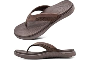 ONCAI Mens Flip Flop Open Toe Athletic Straps Orthotic Summer Plantar Fasciitis Sport Sandals with Soft Cushion Arch Support Size 7.5-15