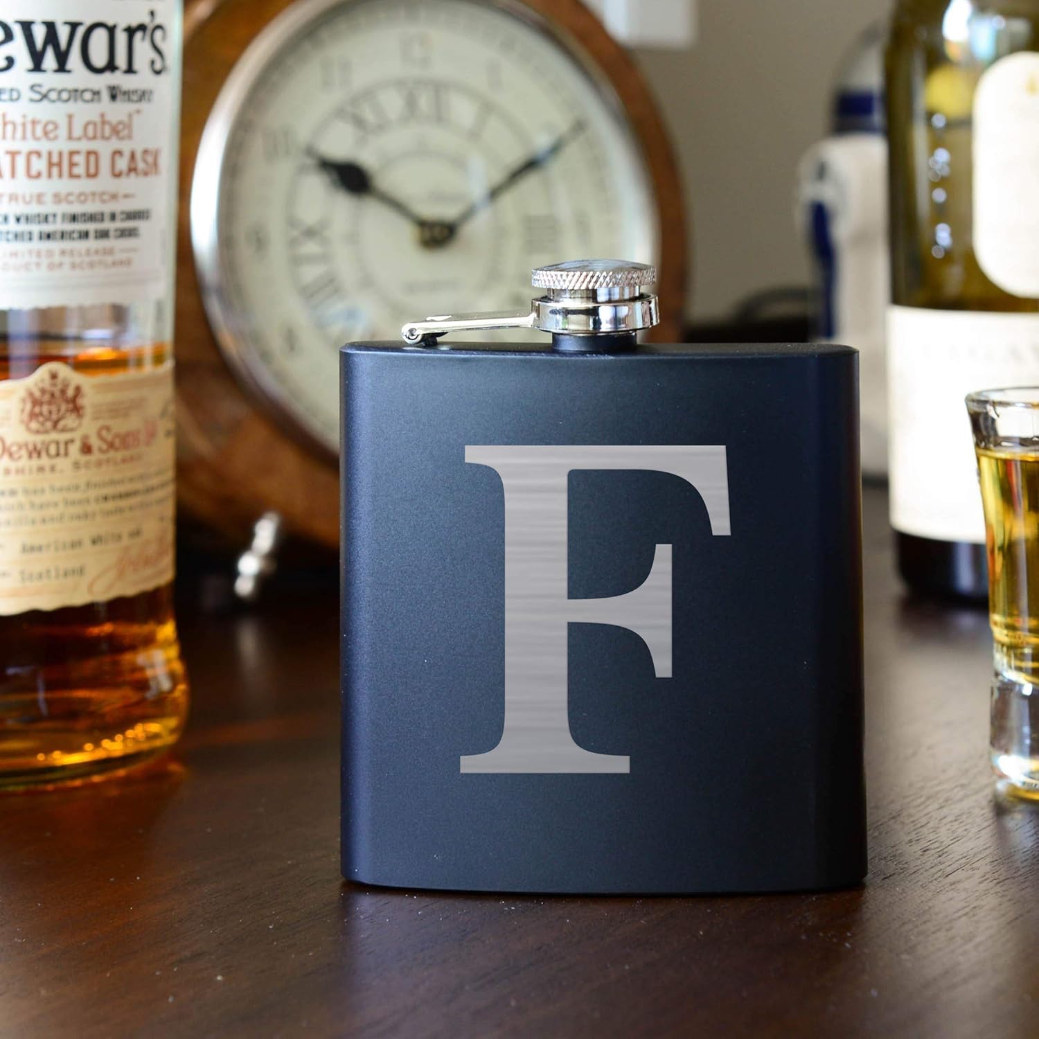 Personalized Initial Flask 6oz Stainless Steel Flask