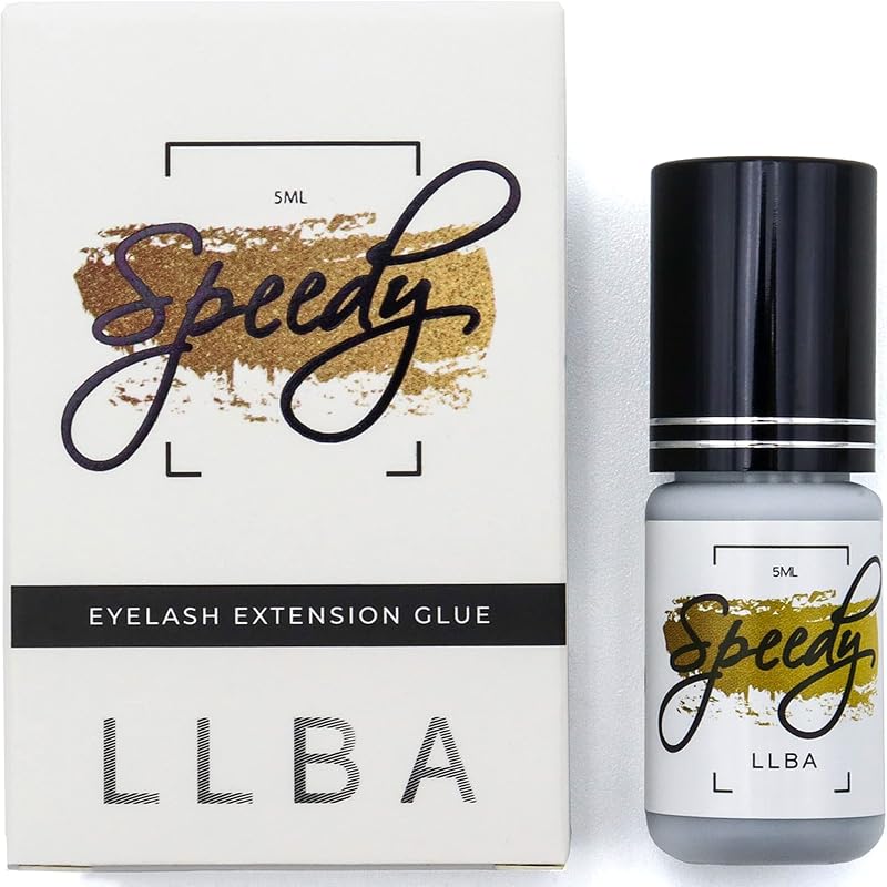 LLBA Professional Eyelash Glue Black Clear 0.5-3 Sec Dry Time 5ml Strong