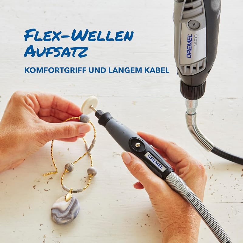 3000 Multifunktionswerkzeug 130W, Set mit 1 Aufsatz, 25 Zubehörteilen, Variable Drehzahl 10.000-33.000 U/min zum Schneiden, Schleifen, Gravieren, Polieren, Schärfen, Reinigen, Schnitzen