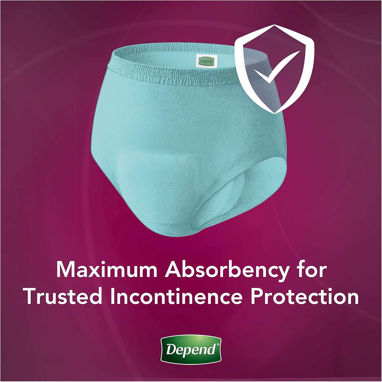 Depend Silhouette Incontinence Underwear for Women, Maximum Absorbency, Disposable, Large/Extra-Large, Pink, 52 Count (Packaging May Vary): Health & Personal Care