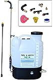 4-Gallon Battery Powered Backpack Sprayer Wide Mouth With STEEL WAND and BRASS NOZZLE