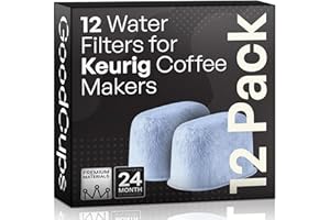 GoodCups 12 Water Filters for Keurig K-Duo, K-Classic, K-Elite, K-Select, K-Cafe, K-Compact, K-Mini - Replacement Water Filte