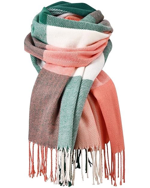 Suphigher Scarves for Women - Ladies Cashmere Scarf & Shawl, Womens Winter Scarves & Wraps, Tartan Scrarf Gifts for Women UK