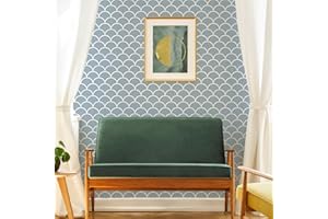 SHYJSHYJ 14 Inch (2 Pack) Mermaid Scale Wall Stencils for Painting Large Pattern on Wall, Wood, Floors, Flat Reusable Stencils Fishscales Template for Moroccan Painting Accent Wall Décor