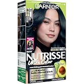 Garnier Nutrisse Ultra Color Hair Color, Permanent Hair Dye for Up to 8 Weeks of Bold, Vibrant, Fade-Resistant Results, Vegan &amp; Cruelty-Free, BL21 Blue Black (Blackberry Mojito), 1 Count