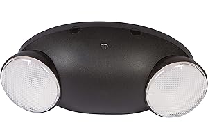 Morris Products Micro LED Emergency Light – Black, Standard Type - 33 Lumens - Energy Saving Emergency Lighting Unit – Compact Design – Thermoplastic Housing - Rechargeable