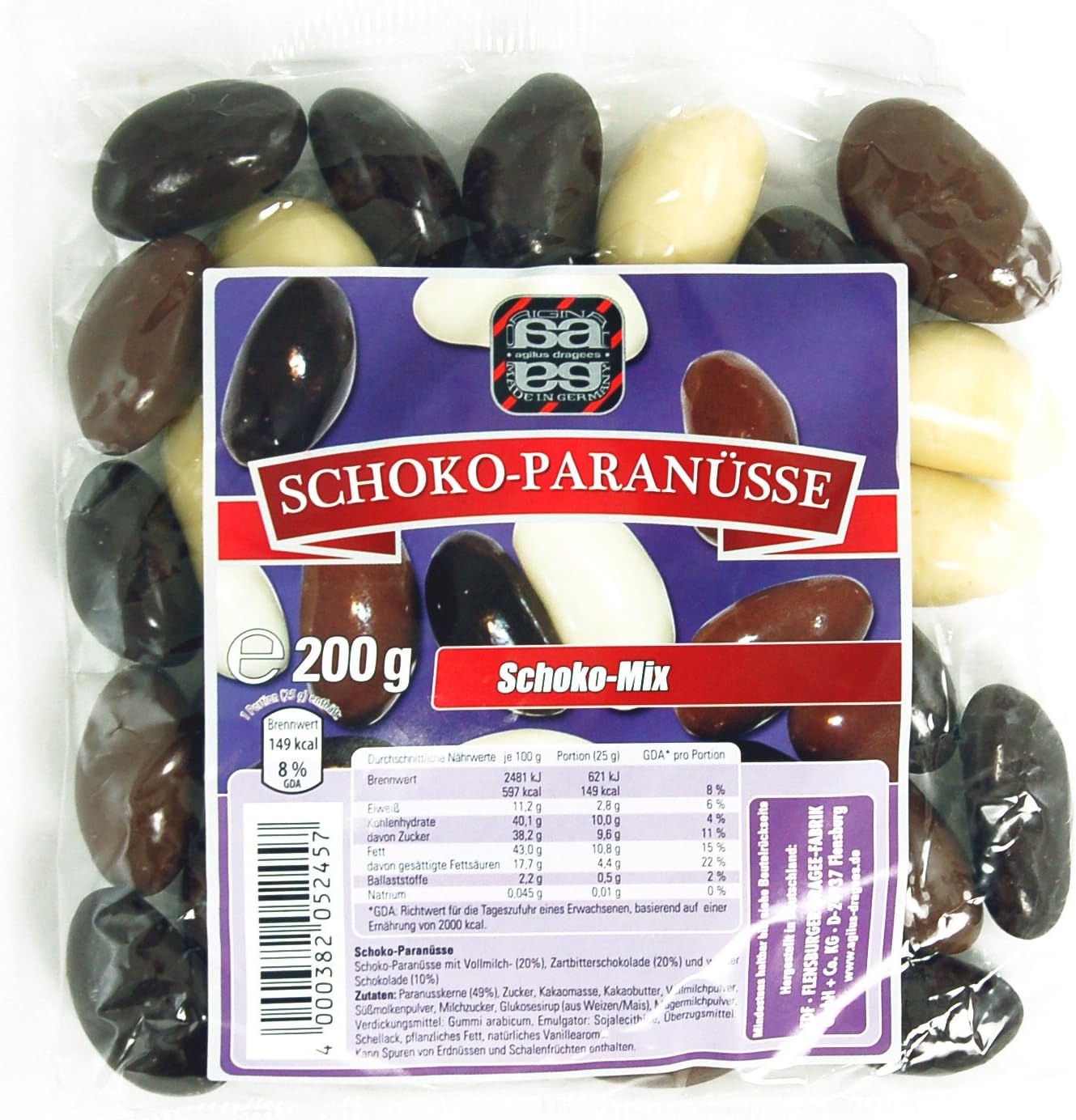 Agilus Chocolate Paranuts Chocolate Mix 200g
