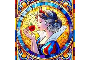 AIBOERL Diamond Painting Kits, Cartoon 5D DIY Full Drill Diamond Art Painting Kits for Adults, Seaside Diamond Painting Gem Art Craft for Home Wall Decor (13.8 * 13.8 inch