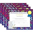 SHAPES ETC. 30pcs Mathematics Achievement Recognition Certificates 11inx8.5in Colorful Award Kids Student Graduations Moving Up Ceremonies Achievement Days Banquets Academic Competitions USA Made