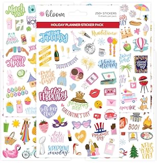 bloom daily plannersNew Holiday Seasonal Planner Sticker Sheets - Seasonal Sticker Pack - Over 250 Stickers Per Pack!