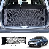 Maxzina Cargo Net for 2014-2025 Kia Sorento (3.18'&times;1.15') | Double Layer Envelope Style Dense Mesh Trunk Organizer Cargo Net with Storage Bag for 2024 Sorento Exterior Accessories