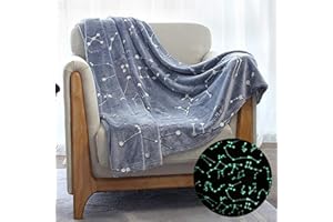 Kanguru Glow in The Dark Constellation Blanket, Christmas Thanksgiving Blanket Gifts for Birthday Kids Women Girls Boy Best Friend